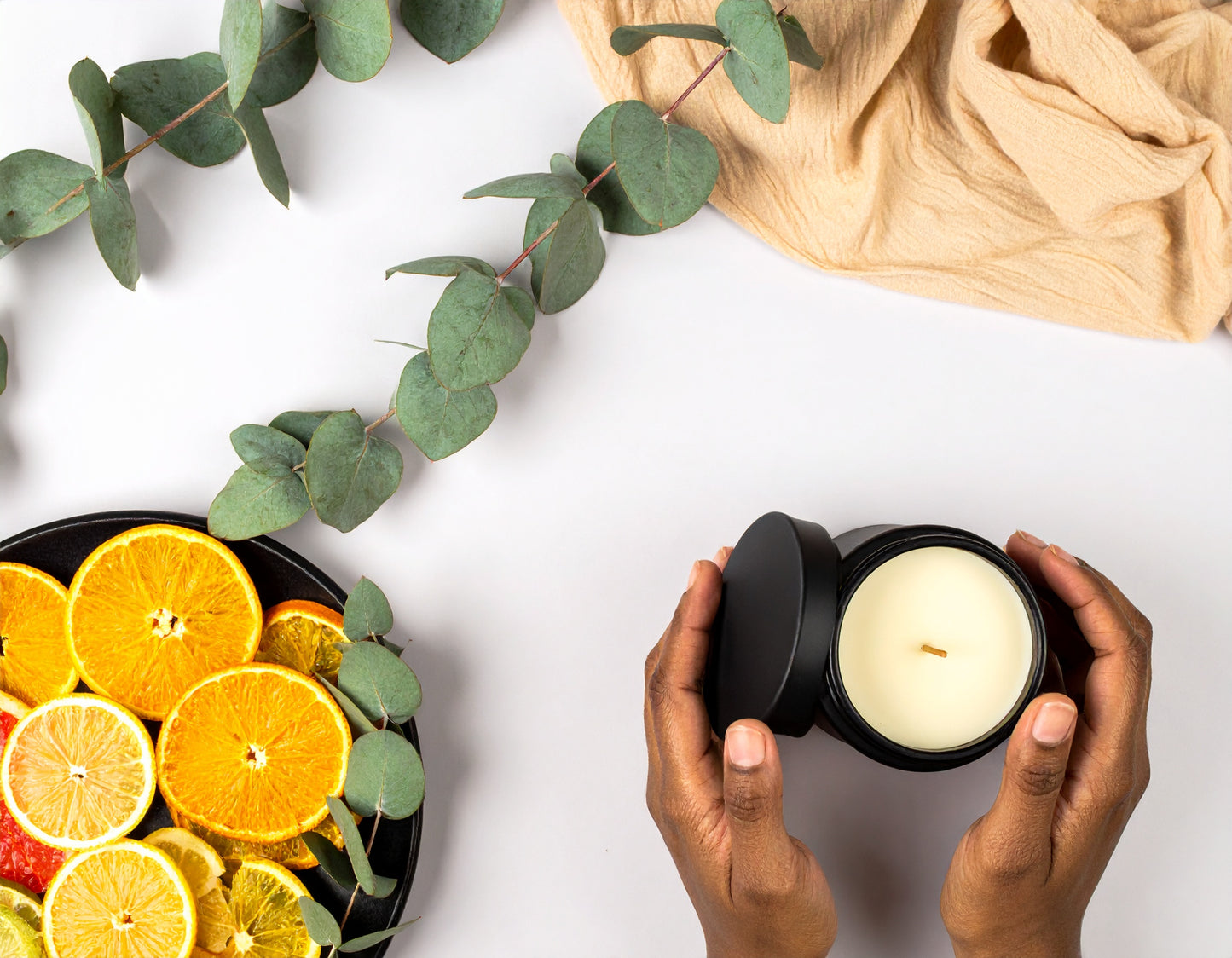 Calm & Clear – 8 oz Tin Lavender + Eucalyptus + Lemon Candle