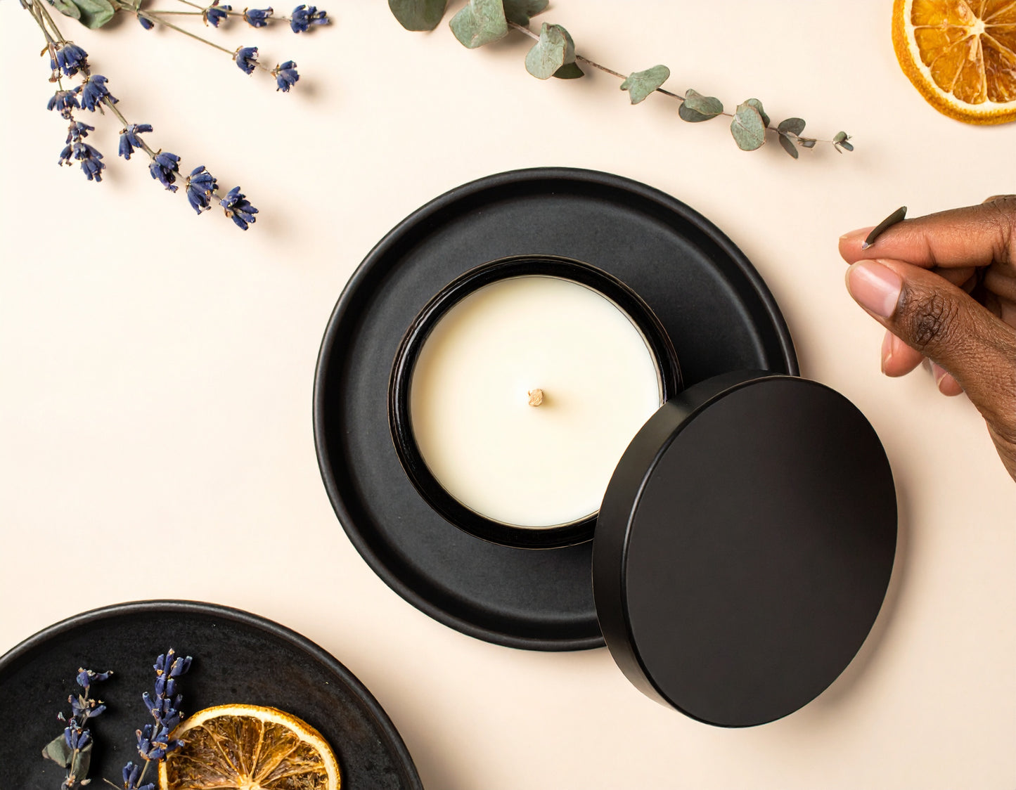 Calm & Clear – 4 oz Travel Tin (Lavender + Eucalyptus + Lemon Candle)