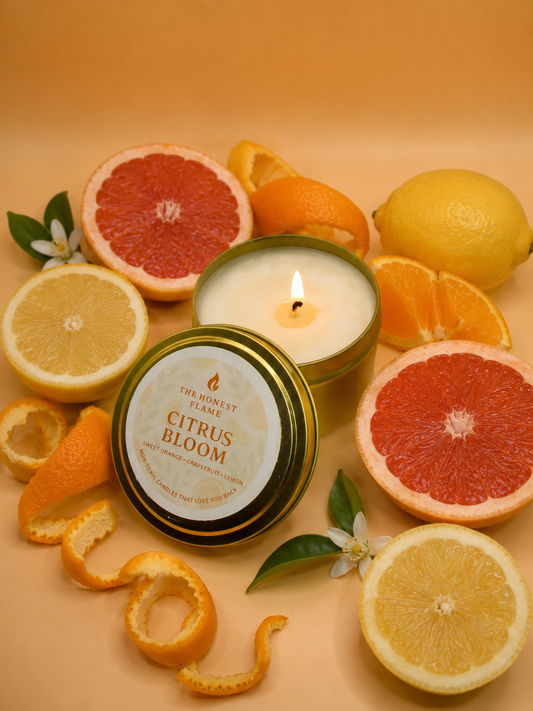 Citrus Bloom – 8oz Tin Sweet Orange + Grapefruit + Lemon